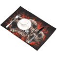 thumbnail image 3 of EREHome Scary Human Skull Placemat Plate Holder Set of 6, Table Mats Protector 12x18 inch, 3 of 5