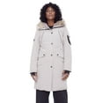thumbnail image 5 of Women’s Navy Vegan Down Long Parka Jacket - Water Repellent, Windproof, Warm Insulated Winter Coat with Faux Fur Hood, 5 of 10