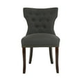 thumbnail image 6 of LONGWIN Classic Tufted Fabric Upholstered Wooden Dining Chair Mid-Back, Charcoal, Set of 2, 6 of 7