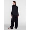 thumbnail image 3 of Joyspun Women’s Black Soot Pajamas Sleep Top and Pants 2-Piece Set, Size S, 3 of 3
