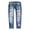 Blue, variant on Aayomet Jag Cords Women's New Street Printed Perforated Straight Denim Trousers,Blue S