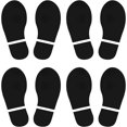thumbnail image 1 of PATIKIL 6x2.5" Footprint Sticker, 4 Pairs PVC Shoes Floor Decal Sign for Class Decor Stair Guide, Black, 1 of 6