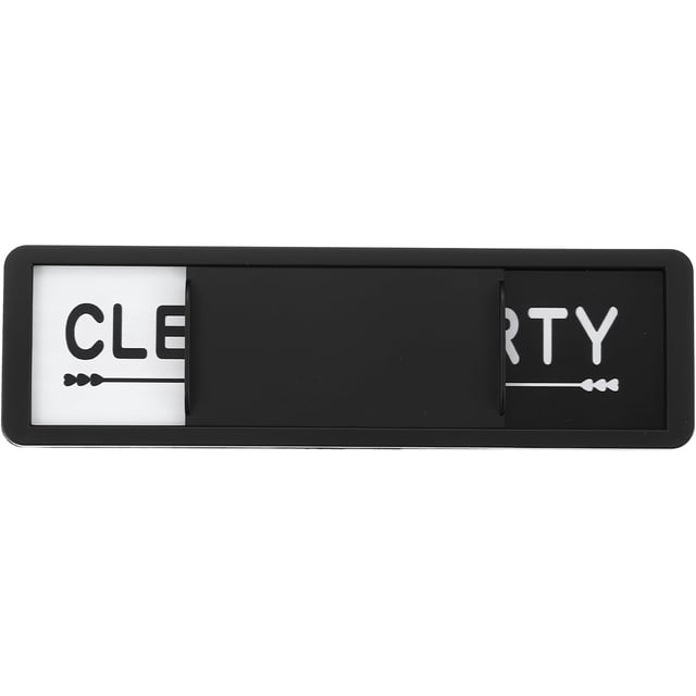 PATIKIL Dishwasher Magnet Clean Dirty Sign, 7x2 Inch Clean & Dirty Dishwasher Indicator Slider Black Funny Acrylic Magnet Sign Laundry Kitchen Gadgets, Black & White