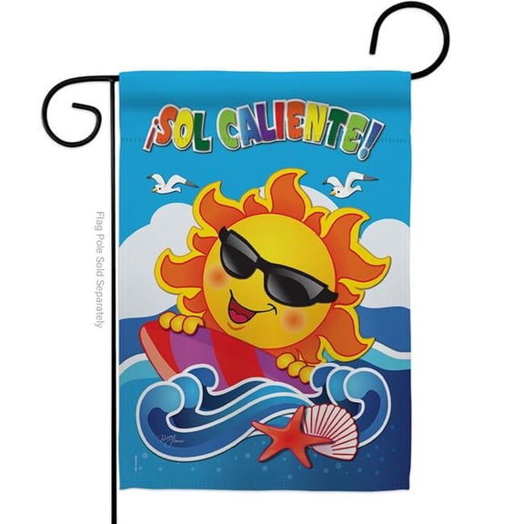 Breeze Decor G120026-BO Sol Caliente Summertime Fun & Sun 13 x 18.5 in. Double-Sided Decorative Vertical Garden Flags for House Decoration Banner Yard Gift