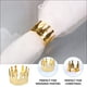 thumbnail image 5 of EeaseMX 6 hebillas para servilletas con forma de corona dorada, broches para servilletas y porta servilletas (doradas), 5 of 8