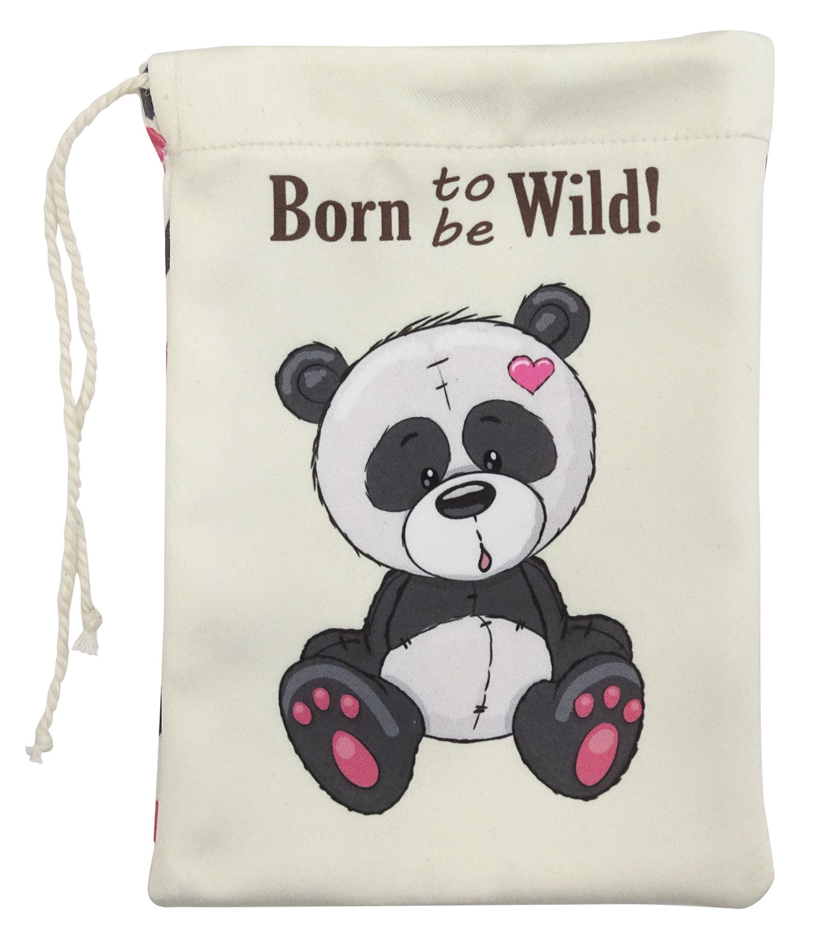 Born To Be Wild Favor Bags Owl Print Birthday Party Drawstring Pouch-FAB157A 