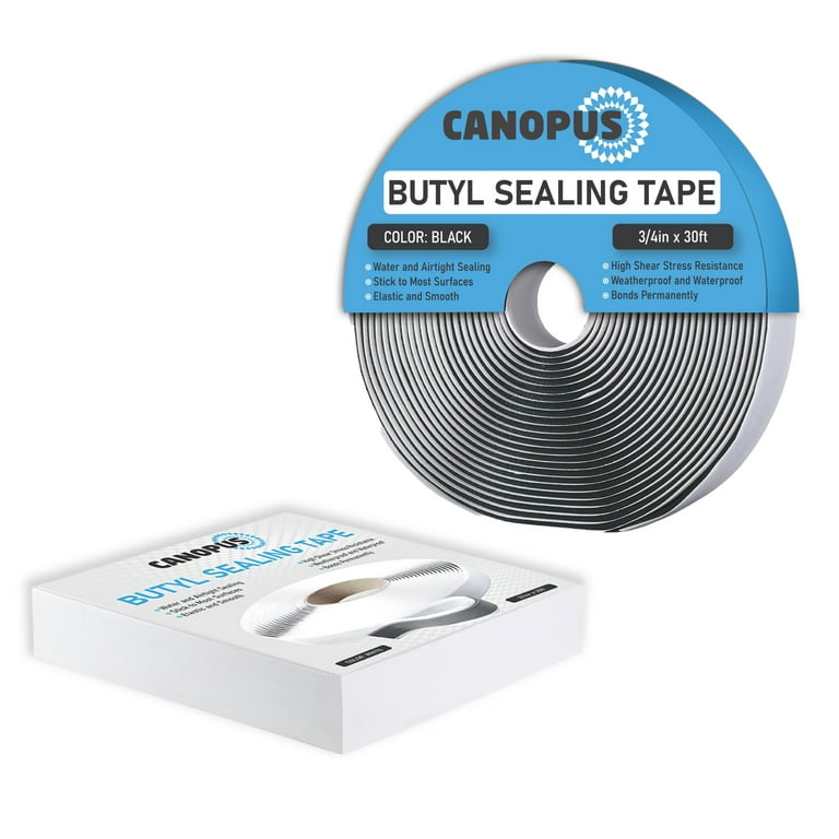 XFasten Black Butyl Seal Tape 1/8-Inch x 3/4-Inch x 30-Foot