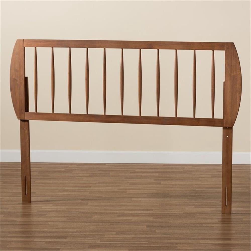 Bowery Hill Walnut Finished Wood Full Size Headboard