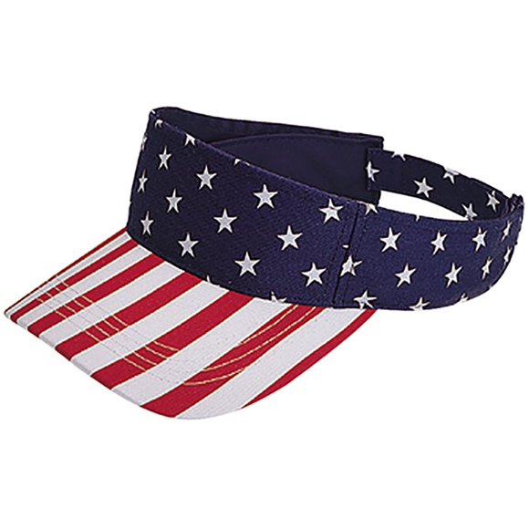 TOP HEADWEAR Visière en Sergé Style Pro Drapeau USA