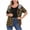 Yellow, variant on Setooff Womens Short Sleeve Tops, Hooded Buffalo Plaid Open Shirt, Pocket Loose Plus Size Blouses Casual Outerwear