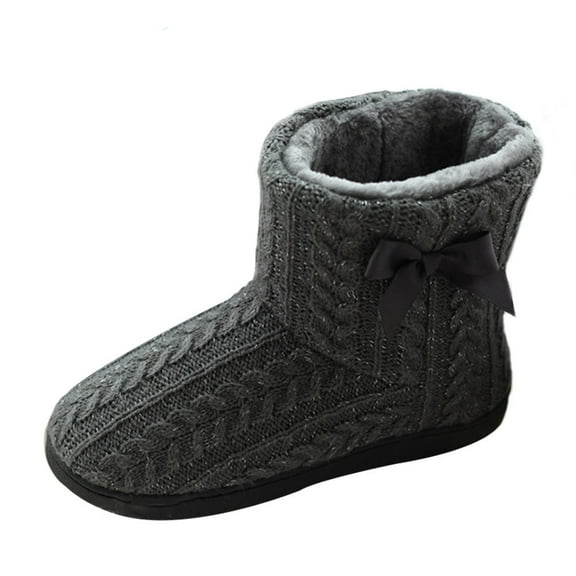 COSMOBETTY 1pair Warm Boots Thick Non Skid Slippers Cozy Knitted Design For Indoor Comfort Durable Soft Sole Moms Friends