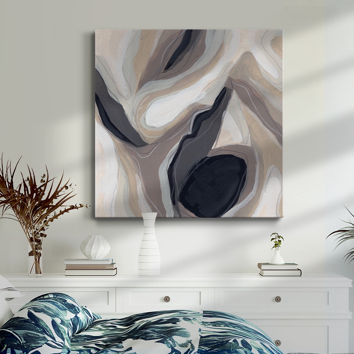 Wexford Home Stone Ripple I-Premium Gallery Wrapped Canvas, 40" x 40" - Ready to Hang
