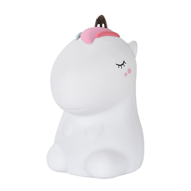 Luz nocturna CHAO de silicona unicornio colorida carga inalámbrica USB