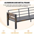 thumbnail image 4 of ABORON Aluminum Patio Furniture Sets, Patio Conversation Sets with 27" Deep Seating and All-Weather Thick Cushion, Outdoor 3 Seaters Sofa for Patio, Porch, Balcony and Poolside, 4 of 9