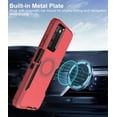 thumbnail image 6 of for Samsung Galaxy A03S Case, with Tempered Glass Screen Protector, Dust Proof Port Cover, Full Body Protection Rubber Cover Phone Case for Samsung Galaxy A03S/A02S, Black/Red, 6 of 16