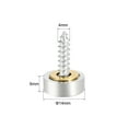 thumbnail image 4 of Uxcell 0.55'' Mirror Screw Decorative Cap Cover Nail  Stainless Steel Silver Tone 2pcs, 4 of 6
