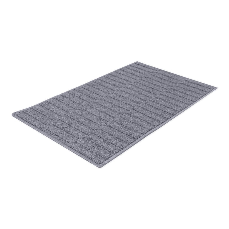 Mainstays Dark Gray Checkered Woven Rug 18