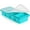 Aqua Blue, variant on Silicone Freezer Tray with Lid - 1 Cup Silicone Food Freezer Tray - Large Ice Cube Freezer Molds - Soup, Sauce, leftovers, Homemade Meal Prep Freezing Kitchen Storage Containers - Aqua - 2-Pack