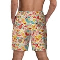 thumbnail image 4 of Uemuo Colorful Chicken Pattern Mens Swim Trunks Quick Dry Board Shorts with Mesh Lining, Stretch Beach Shorts Quick Dry No-Chafing Board Shorts-Small, 4 of 9