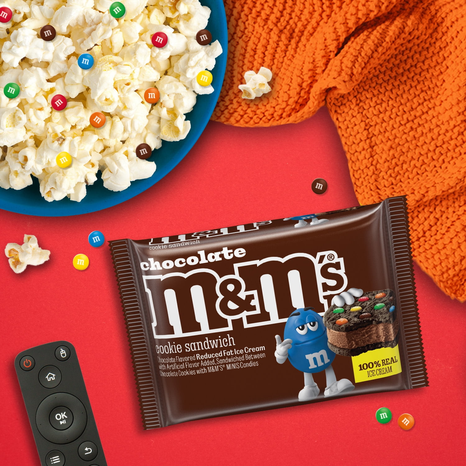 M&M'S - Brandclub - Chocolate Ice Cream Cookie Sandwiches, 16 fl