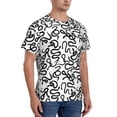 thumbnail image 2 of Bixox Men's Hand Drawn Snake Printed Short Sleeve Skinny Athletic T-Shirt, 2 of 6