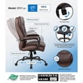 thumbnail image 7 of Bowery Hill 20.5" Faux Leather Adjustment Office Chair in Bomber Brown, 7 of 7