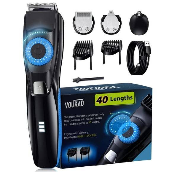 Recortadora de Barba Voukad 120 min USB-C Resistente al Agua 40 Ajustes