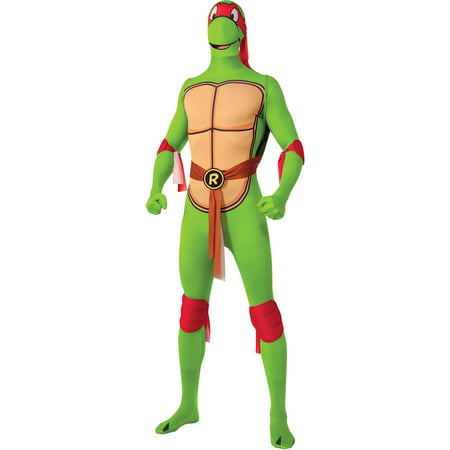 Mens Teenage Mutant Ninja Turtles Raphael 2nd Skin Full Body Jumpsuit Costume