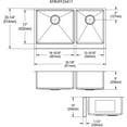 thumbnail image 2 of Elkay Efruff23417dbg Crosstown 35-7/8" Farmhouse Double Basin Stainless Steel Kitchen Sink, 2 of 7