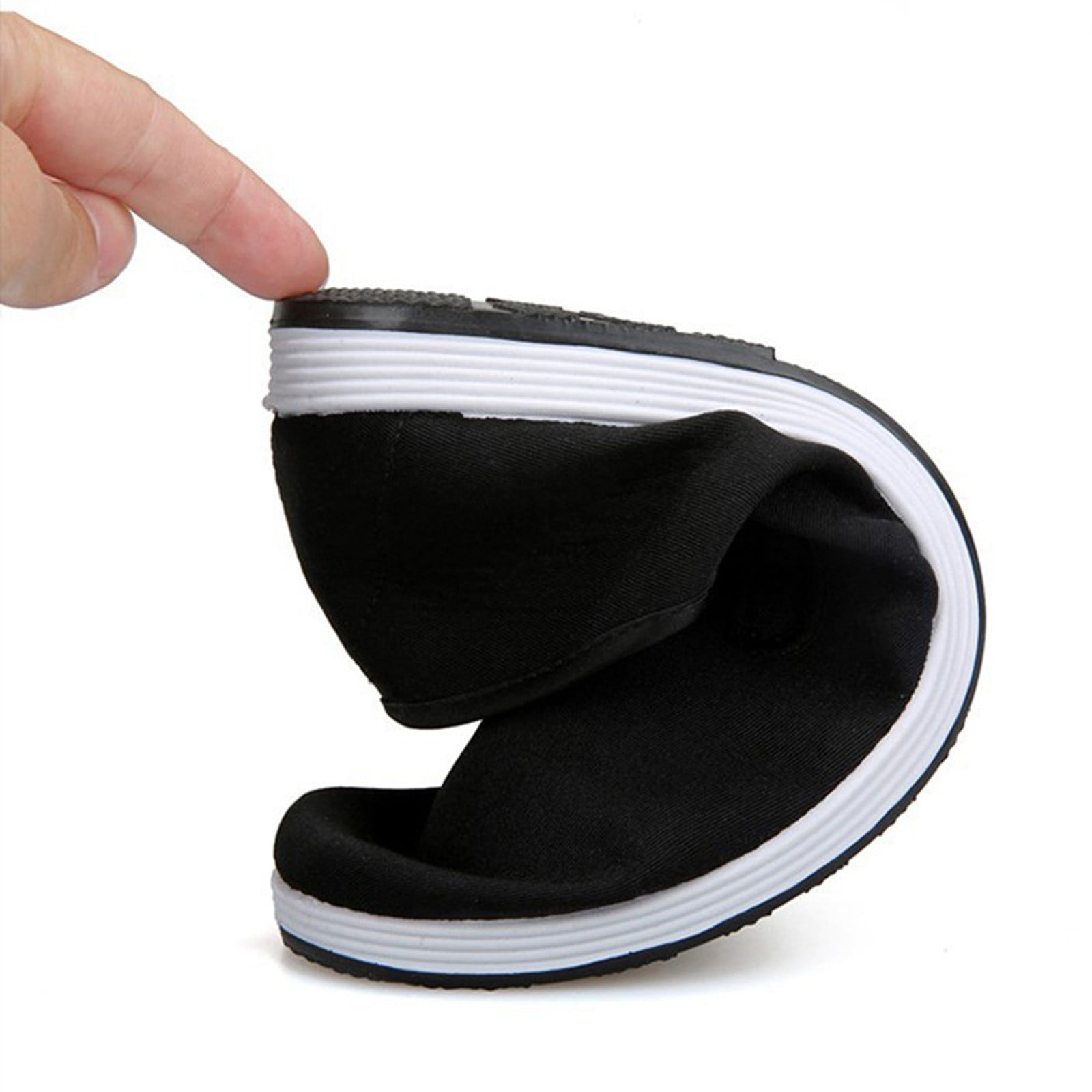 Yindaity Men Shoes Casual Shoes Men Spring and Summer Sports Flat Bottom Light Slip On Elastic Comfortable Casual Style Mens Hiking Shoes Men Black,11