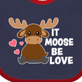 thumbnail image 4 of Inktastic It Moose Be Love with Cute Moose Boys or Girls Baby Bib, 4 of 4