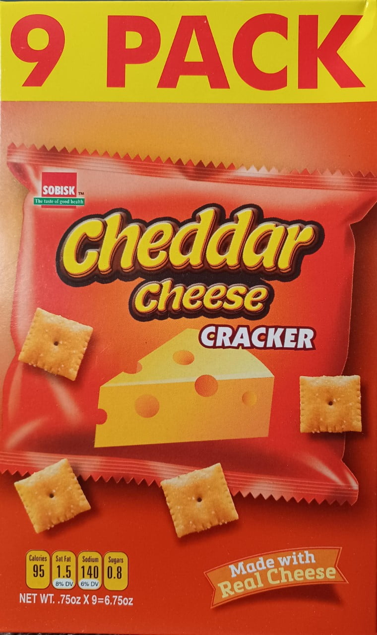 Cheddar Cheese Crackers, Made with real cheese