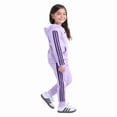 thumbnail image 2 of adidas Youth Kids’ 2-Piece Tracksuit Outfit Set – Fleece Hoodie & Jogger Sweatpants, Midweight Activewear Outfit (Purple/6), 2 of 5