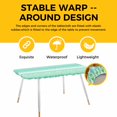 thumbnail image 4 of Teal Green Boho Table Cloths for 8 Foot Rectangle Tables, Vintage Ethnic Tribe Abstract Art Patio Waterproof Elastic Fitted Tablecloths, Washable Rectangular Table Cover for Camping, 4 of 8