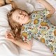thumbnail image 5 of Fotbe Autumn Pumpkins Leaves Pijama Estampada de 2 Piezas para Niños – Ropa de Dormir de Manga Corta Cómoda para Niños y Niñas, Camiseta y Shorts de Algodón-Large, 5 of 6