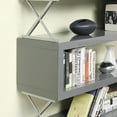 thumbnail image 5 of Furniture of America Sheena Contemporary Wood 4-Shelf Bookcase in Glossy Gray, 5 of 5