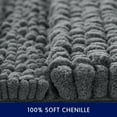 thumbnail image 5 of Subrtex Soft 1-piece Luxury Chenille Striped Bathroom Rug, Gray, 20" x 32", Medium, 5 of 7