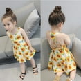 thumbnail image 2 of EnJoCho Blanket with Bow Baby Girls Sunflower Print Sleeveless Backless Floral Dress Outfits Children School Home Fashion Wear, 2 of 9