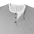 thumbnail image 7 of CHENHANN T-Shirt for Man Short Sleeve Waffle Button Down Crew Neck Henley Shirts Lightweight Grey Tee Shirts with Button Men Casual Shirt, 7 of 7