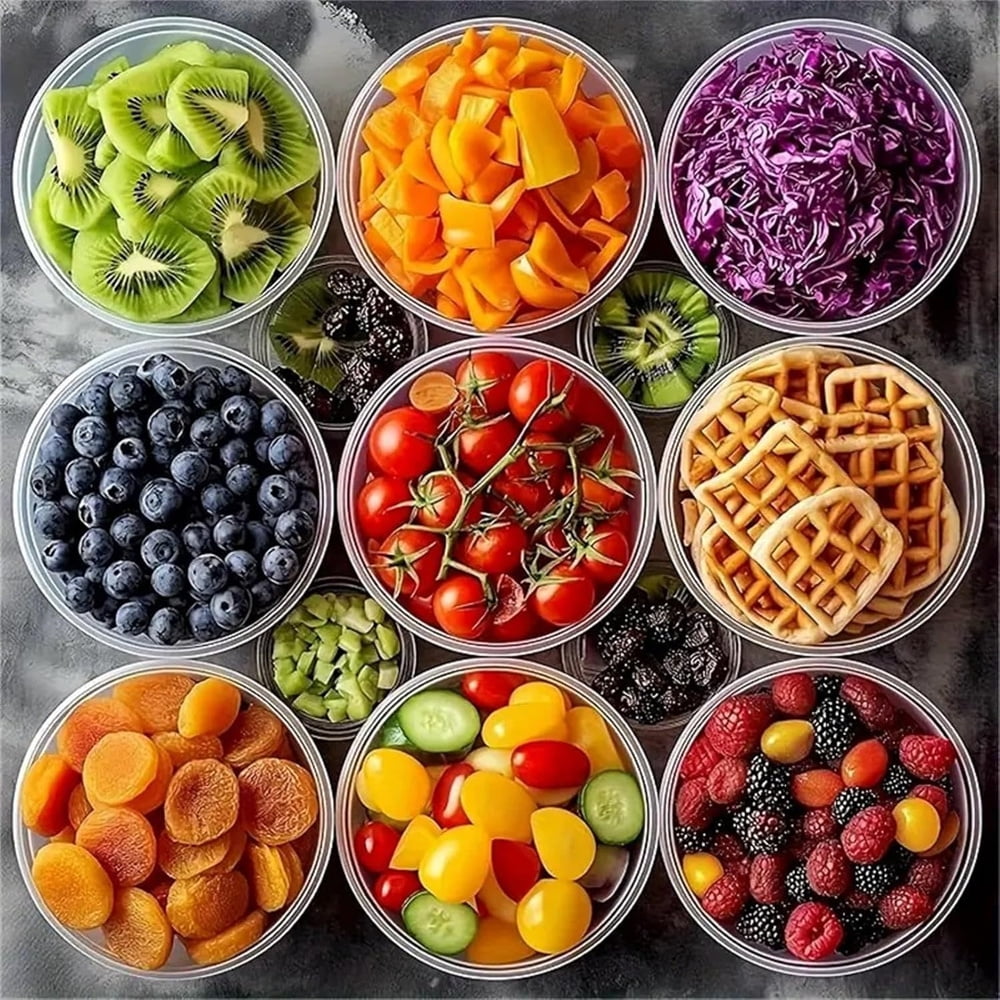 24Pcs 16 oz Disposable Takeout Containers,Deli Containers with Lids,Stackable Food Storage Box,Airtight Leakproof Round Bowls,Non-Spill Plastic Soup Cups,Freezer Safe,for Meal Prep Clear