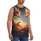 thumbnail image 2 of Fotbe Red And Gray Flame Fox Men's Camiseta sin Mangas Estampada para Hombres, Playera Casual para Gimnasio, Entrenamiento, Playa-Large, 2 of 7