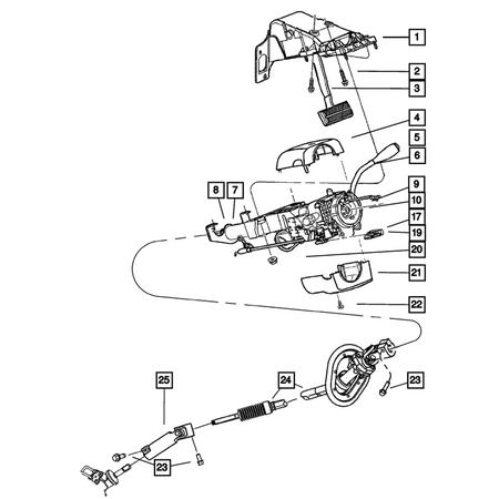 Genuine OE Mopar Steering Column Shroud, Upper - WG43XDVAA