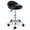 Black, variant on RONG-3 Rolling Stool Swivel Salon Stool Chair Adjustable Drafting Tattoo Office Massage Medical Facial Spa with PU Cushion Backrest (Black)