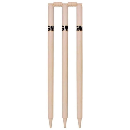 GM 1602331 Adult Bleached & Polished Cricket Stumps Set