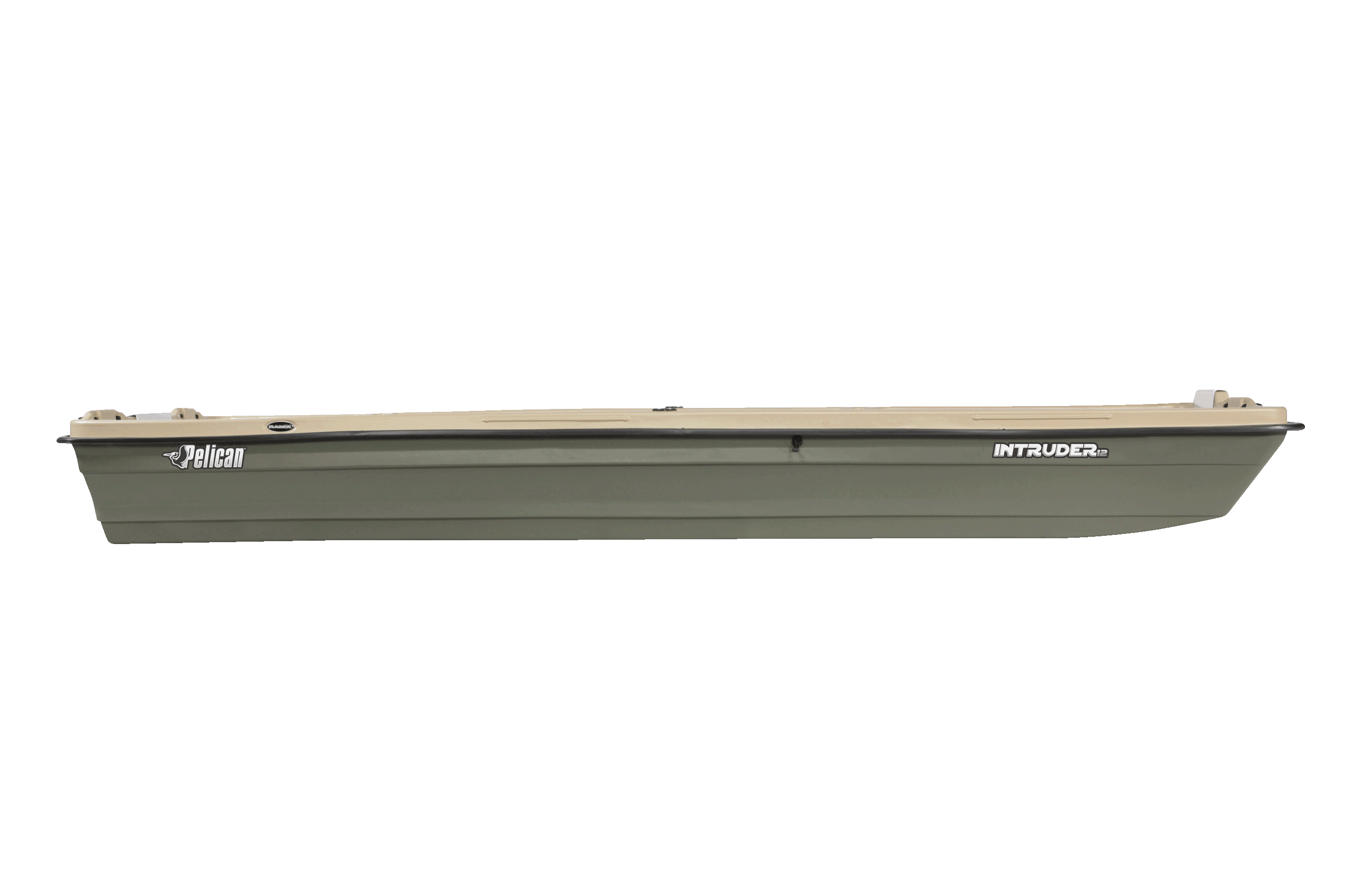 Pelican Boat Intruder 12 - Jon Fishing Boat - 12 ft - Great for Hunting and Fishing, Khaki/Beige - image 2 of 9