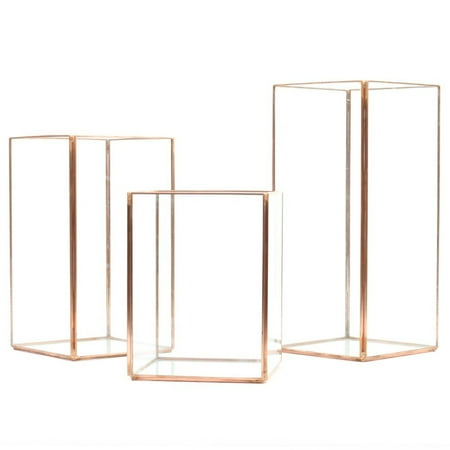 Koyal Wholesale Copper Geometric Hurricane Candle Holder ...