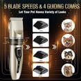 thumbnail image 3 of Dog Clippers Professional Heavy Duty Grooming Clipper Low Noise High Power Rechargeable Cordless Pet Tools for Small & Large Dogs Cats Pets with Thick Coats, 3 of 3