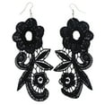 thumbnail image 1 of Mi Amore Flower Dangle-Earrings Black, 1 of 2