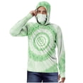 thumbnail image 2 of YOIAVAIOY Mens Print UPF 50+ Sun Protection Hoodies Lightweight Long Sleeve Outdoor Fishing Pullover UV Rash Guard Hiking Tops Mint Green S, 2 of 5