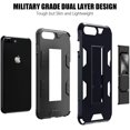 thumbnail image 4 of Pour iPhone 8 Plus Étui avec Protecteur d'Écran Protection Robuste Grade Militaire Double Couche Antichoc avec Support Intégré Magnétique pour iPhone 8+/7+ (Noir), 4 of 7